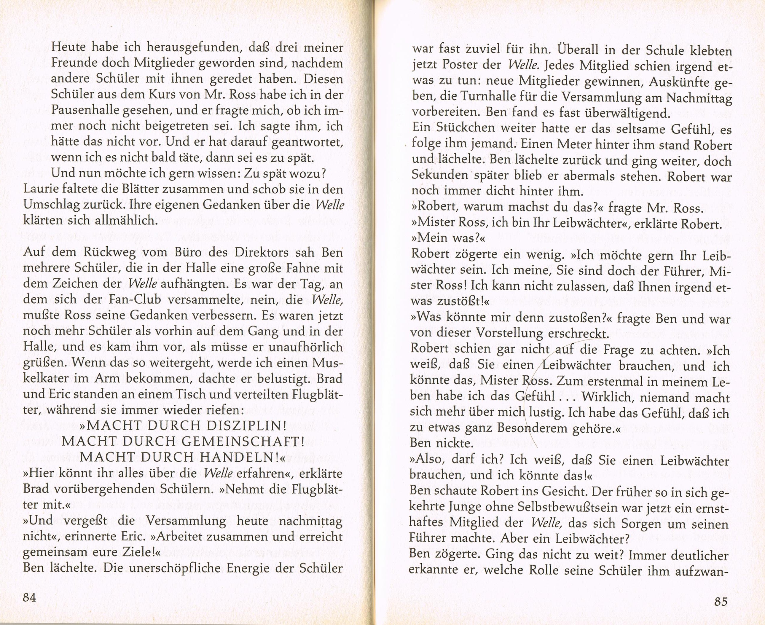 Die Welle Ben Ross Steckbrief die Welle der Brief (Schule, Buch)