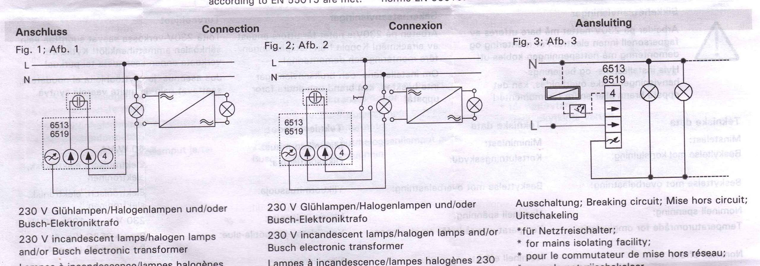 Anschluss bzw. Verdrahtung Dimmer. Wie muss ich die Klemmen am Dimmer