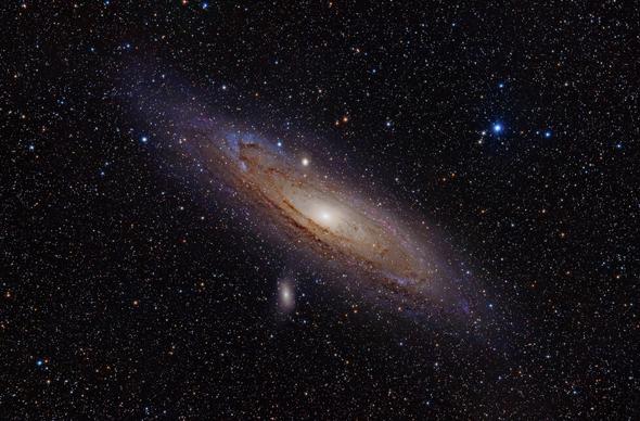 Andromedagalaxie, echte Farben - (Universum)