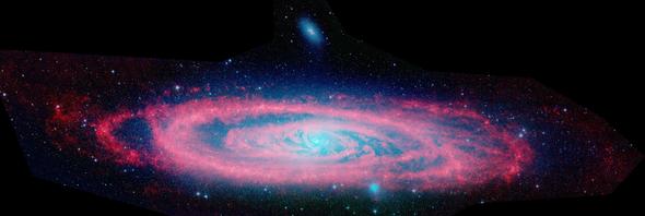 Andromedagalaxie, Infrarot, falsche Farben - (Universum)