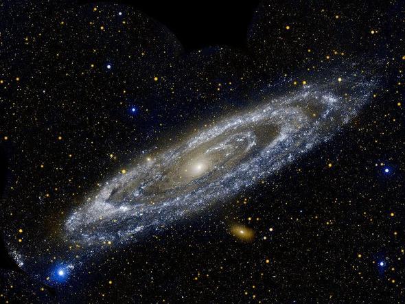 Andromedagalaxie, Ultraviolett, falsche Farben - (Universum)