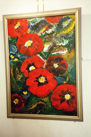 Mohnblüten Acryl auf Spanplatte - (Kunst, malen)