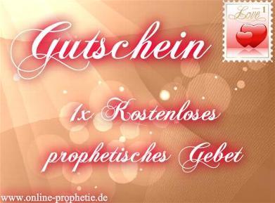 Gutschein für prophetisches Gebet - (Geschenk, Geburtstag, Geburtstagsgeschenk)