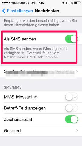 Einstellungen > Nachrichten - (iPhone, Kosten, iPod)