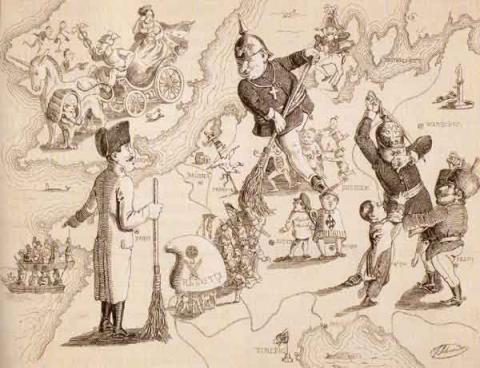 Rundgemälde von Europa - (Geschichte, Karikatur, bismarck)