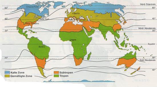Klimazonen (einfach) - (Geografie, Klima, Afrika)