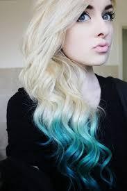 dip dye - (Haare, blau, blaue haare)