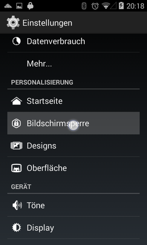 Android 4.4.2: über einstellungen unter Personalisierung auf Bildschirmsperre - (Handy, Technik, Android)