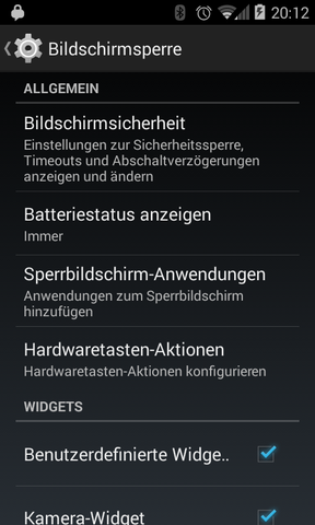 Android 4.4.2: Hier die gewünschte "Bildschirmsicherheit" einstellen - (Handy, Technik, Android)