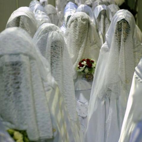 Bräute mit Hijab und Schleier darüber (auch Sittar genannt) - (Islam, Hochzeit, Burka)