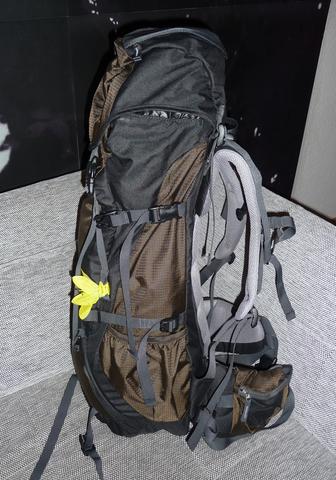 Der Rucksack von der Seite - (Rucksack, Backpacking)