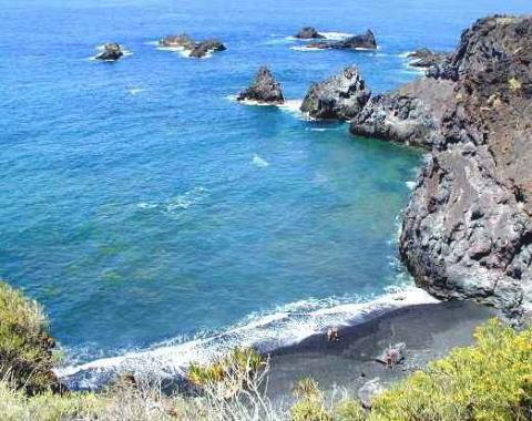 Badebucht (FKK) La Palma, Las Monchas - (Urlaub, Kanaren, Teneriffa)