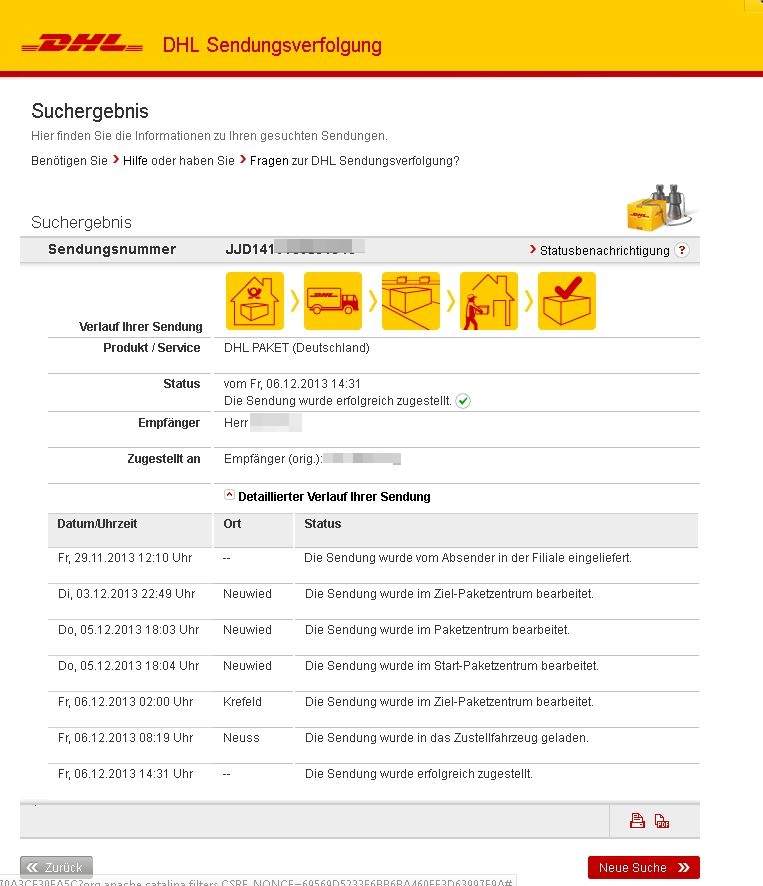 DHL Sendungsverfolgung Sendung wurde abgeholt seit 2 tagen (Verfolgung, Tracking, abholen)