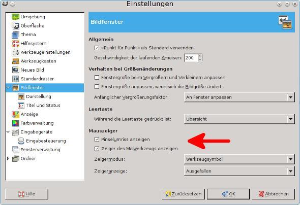 Einstellungen-Bildfenster - (Bilder, Foto, Bildbearbeitung)