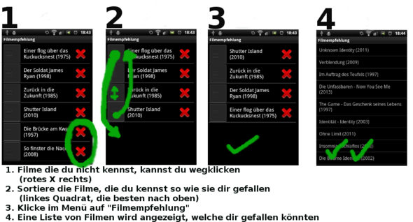 Filmempfehlung per Android App - (Liebe, Romantik, Filmempfehlung)