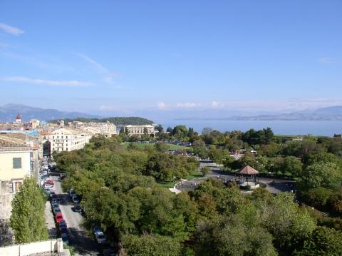 Esplanade in Corfu-Stadt - (Urlaub, Griechenland, Sehenswürdigkeiten)