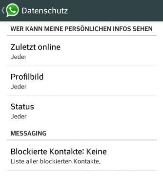 Sehen whatsapp profilbild kontakte blockierte Kontakte löschen
