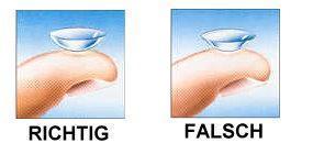 Kontaktlinsen richtig herum einsetzen: 3 Tests