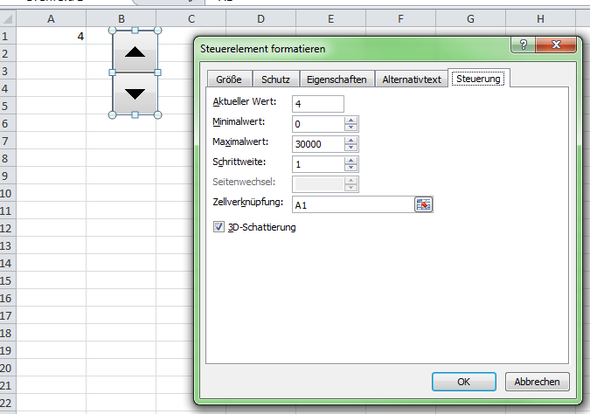 Spinbutton Drehfeld - (Microsoft Excel, Office, VBA)