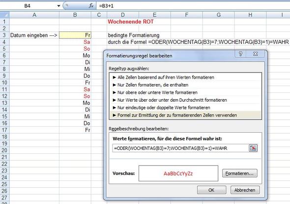 benutzerdefinierte Formatierung - (Microsoft Excel, Makro)