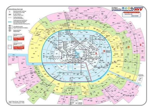 HVV Tarifplan - (Bahn, Karten, Bus)