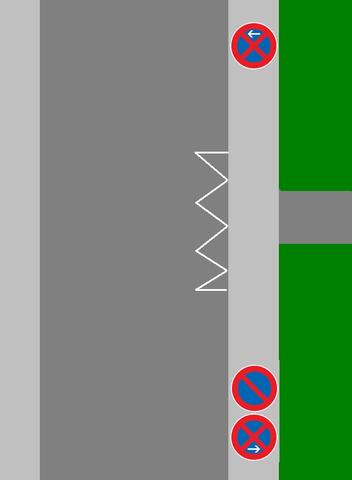 Grenzmarkierung - (Verkehrsrecht, Halteverbot)