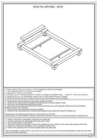 Aufbauanleitung für das modular bett cali
