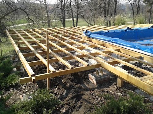 Hochterrasse bauen (Garten, Holz, Terrasse)