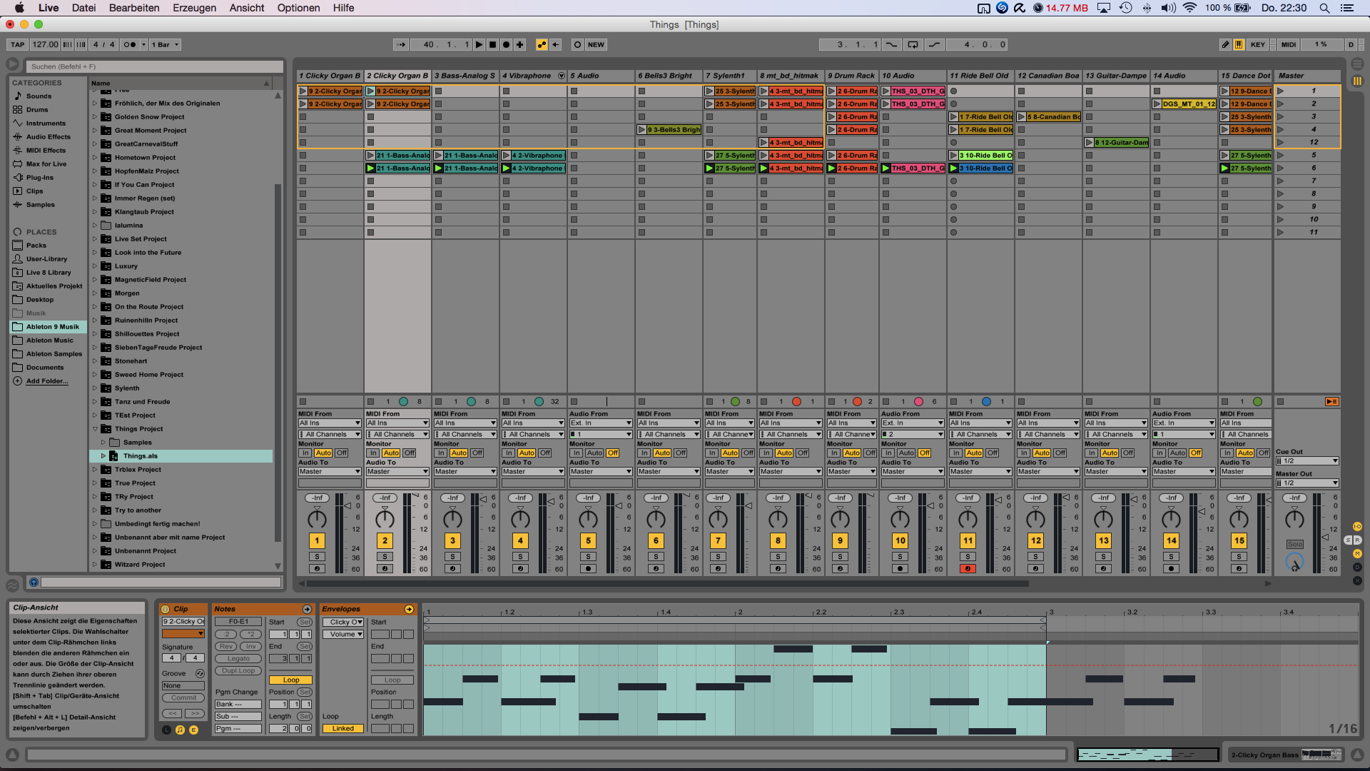 Sustain bei MIDI Aufnahme bearbeiten. (Ableton)^ (Musik, Ableton Live)