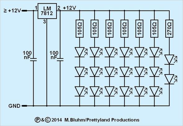 20 LED 3,3V/20mA an 12V (Quelle: GF/electrician) - (Elektronik, Strom, KFZ)