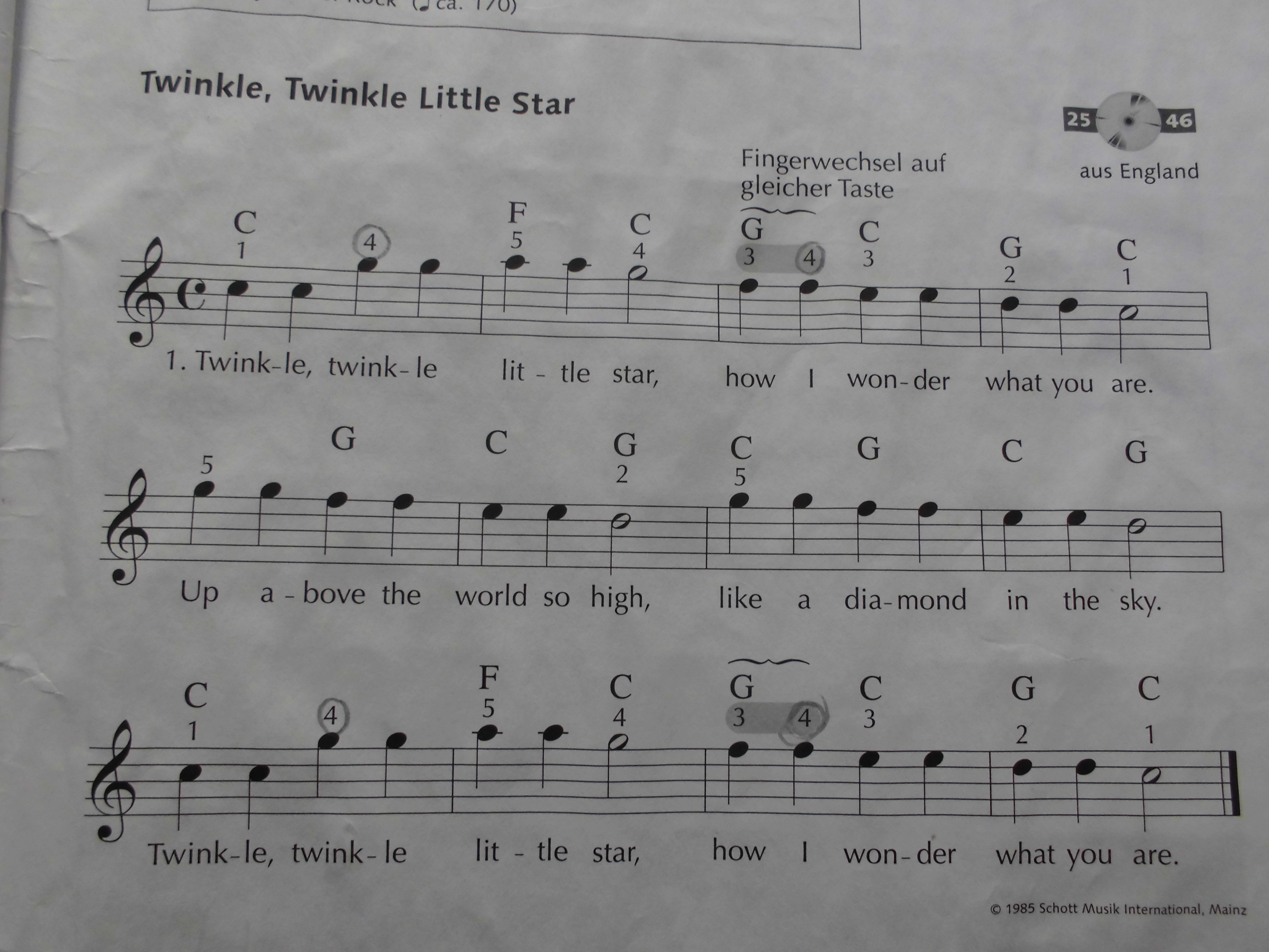 Keyboard Lieder Für Anfänger Mit Zahlen