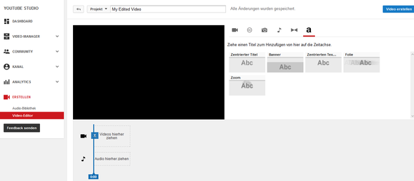 Screenshot Youtube - Video erstellen - (YouTube, Video, Videobearbeitung)