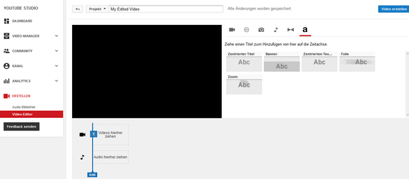 Youtubevideo Mit Text Online Erstellen Youtube Video Videobearbeitung