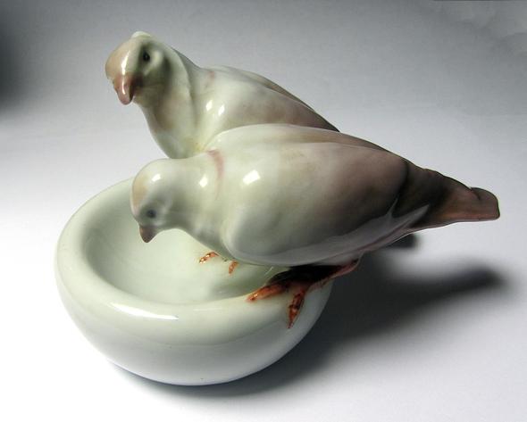 Taubenschälchen - (Kunst, Porzellan, Geschirr)