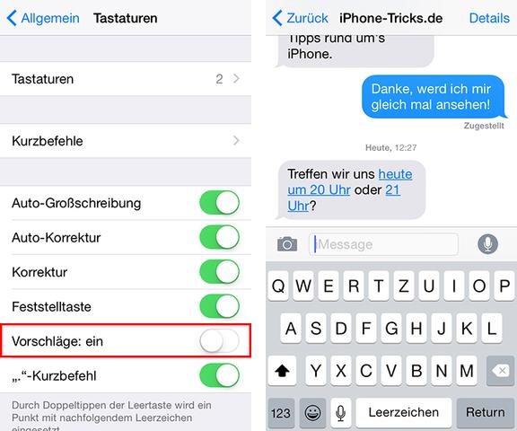 Einstellungen - (WhatsApp, iPhone 4S)