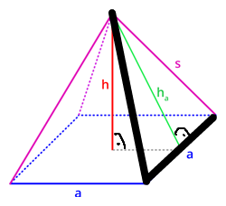 Mathematik! Quadratische Pyramide! (Schule, Mathe, Körper)
