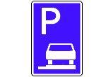 Parken auf dem Gehweg nur erlaubt, wenn solch ein Schild dort aufgestellt ist - (Verkehrsrecht, parken)