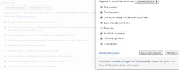 chrome - (Internet, löschen, Browser)