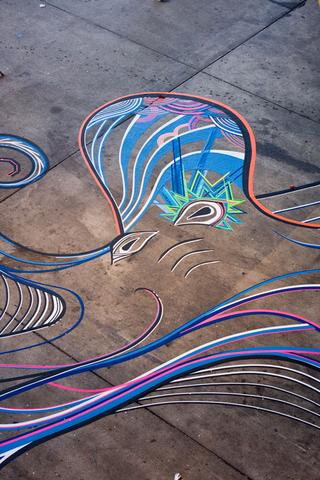 TAPE ART by TAPE OVER // funky octopus - (Tape, TAPEART)