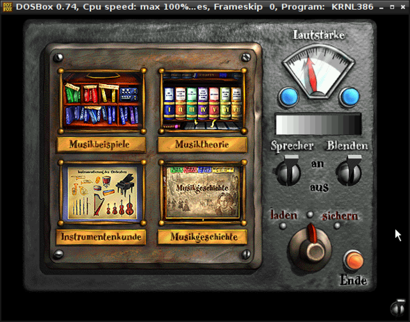 Screenshot Opera Fatal in der Dosbox 01 - (PC, Spiele, Rollenspiel)