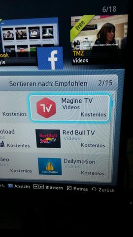 samsung - (App, Smart TV, Magine tv)