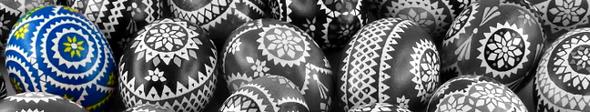 Ostereier mit wchstechnik - (basteln, malen, Ostern)