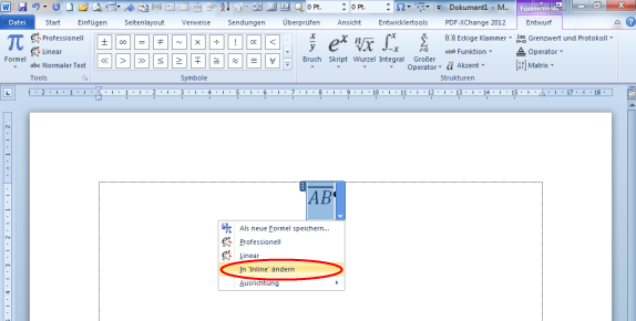 ein strich über dem buchstaben in word machen (Computer, PC, Studium)