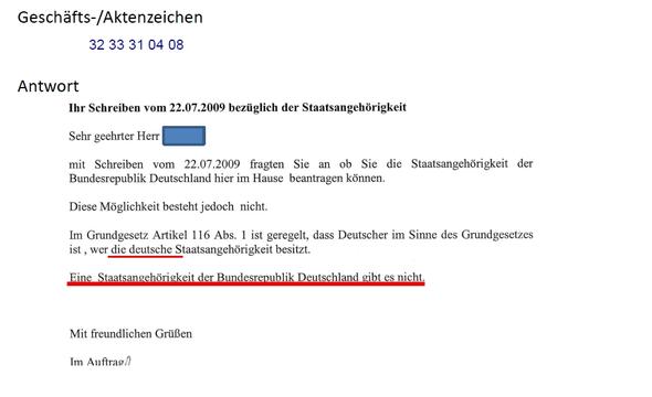 Eine Staatsangehörigkkeit der BRD gibt es nicht!