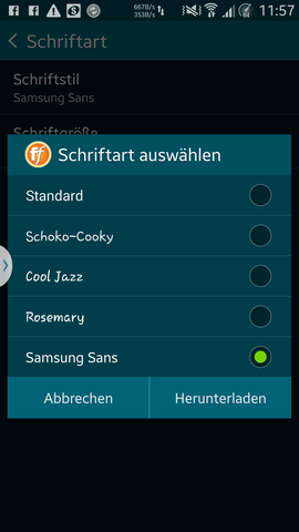 Über Einstellung Downloaden - (Samsung, Google Play Store, Schrift)