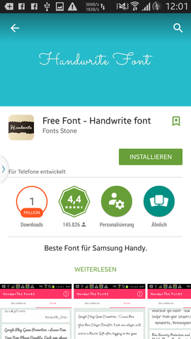 Über Google Play Store Installieren - (Samsung, Google Play Store, Schrift)