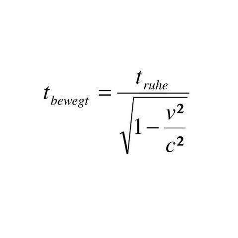 Formel zur Berechnung der Zeit in bewegten Objekten  - (Universum, Zeitreise, Lichtgeschwindigkeit)