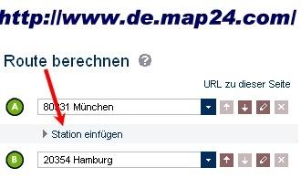 - (Routenplaner, online pc)