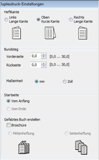 Duplex Druck übereinander (drucken, Beidseitig)
