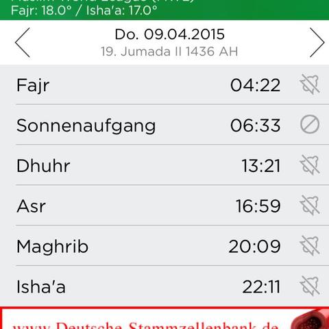 Beten (Islam) : Wie sind die Gebetszeiten? (Muslime, Moslem)
